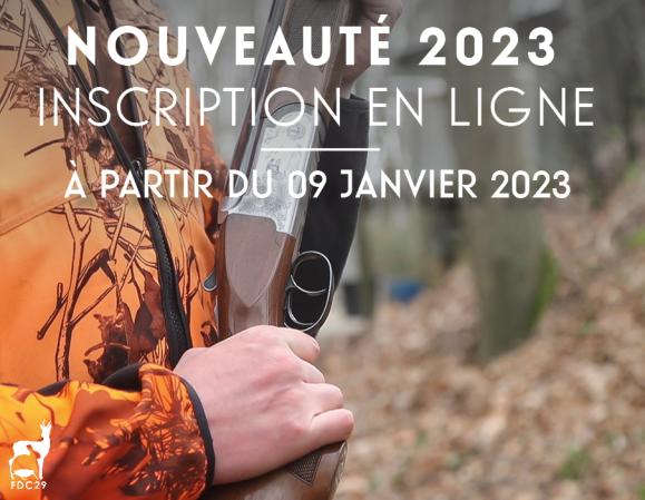 Nouveauté 2023 - demandes d'inscription à l'examen du permis de chasser